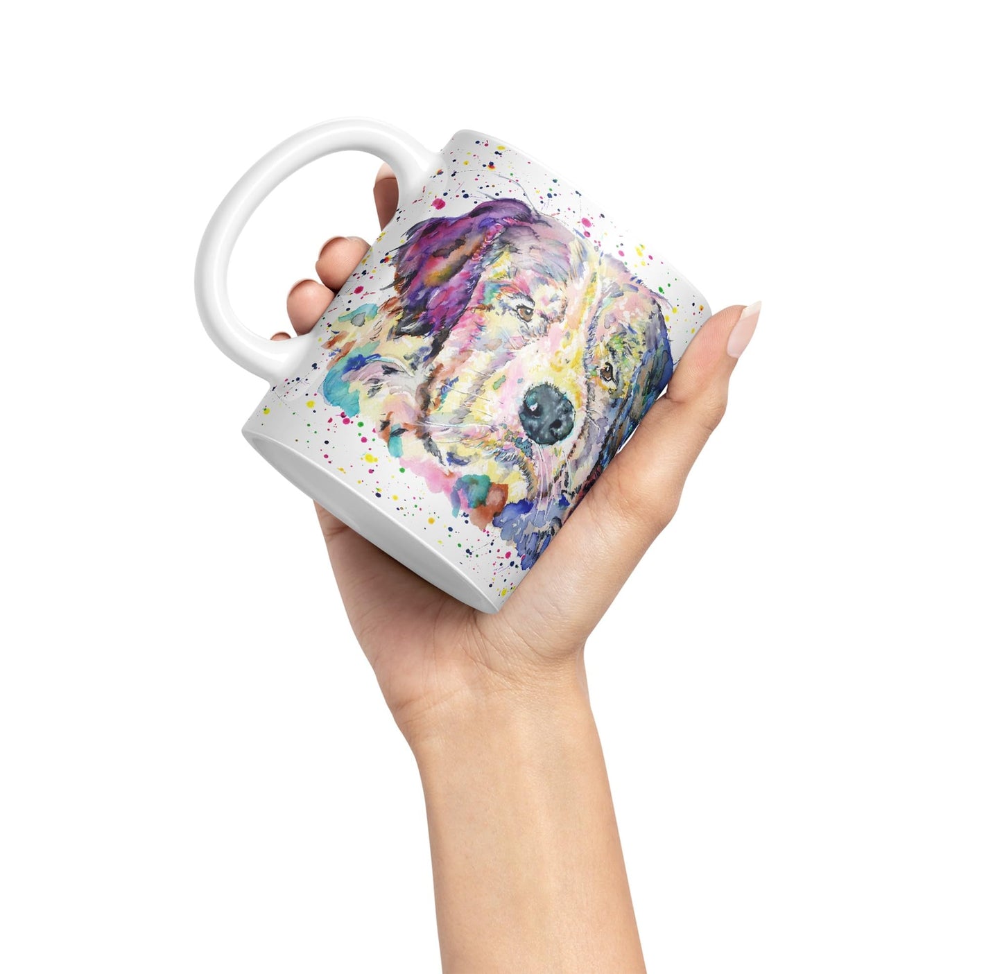 Bernese Mountain Dog Pet animals Watercolour Ceramic Coloured Mug Cup for Tea Coffee Hot brew 330ml 11Oz Gift