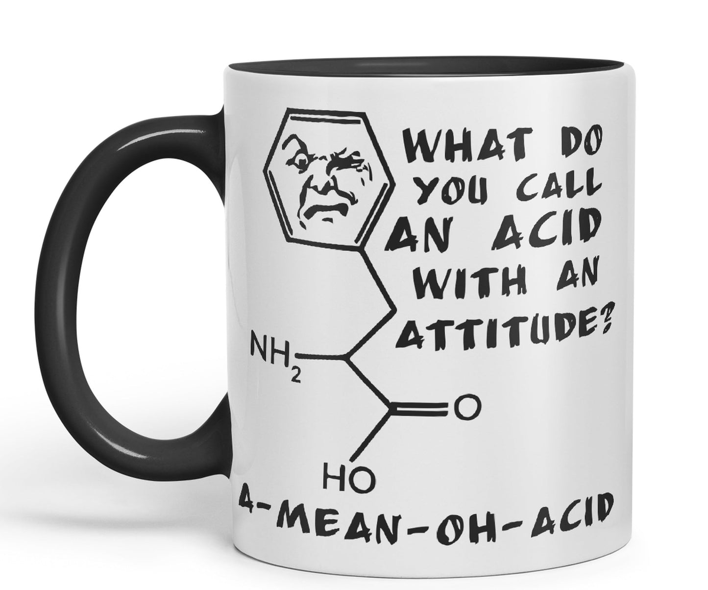 Vixar A Mean Oh Acid Pun Breaking Funny Science Ceramic Coloured Mug Cup - A Great Gift for Your Physics, Chemistry or Biology Teacher!