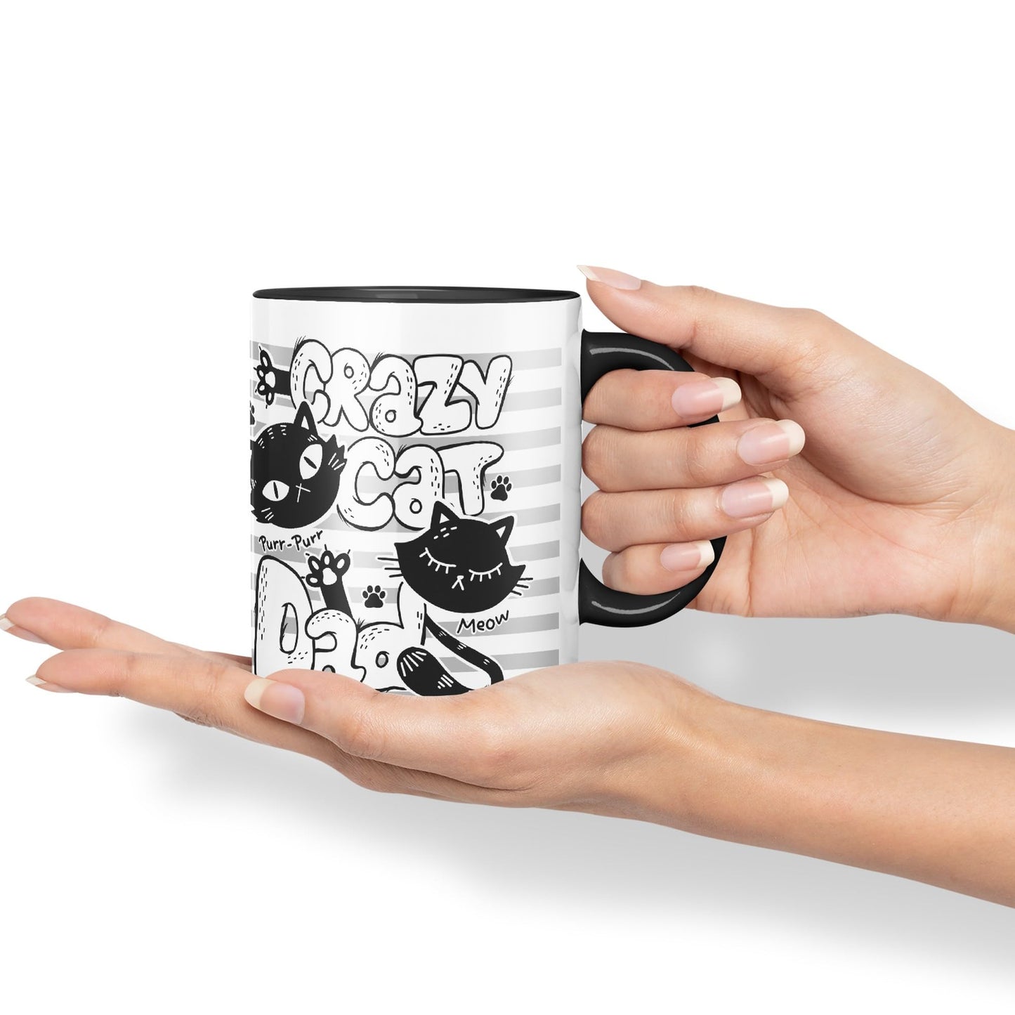 Vixar Crazy Cat Dad Ceramic Mug Coloured Mug Cup Gift Tea Coffee Father's Day Christmas