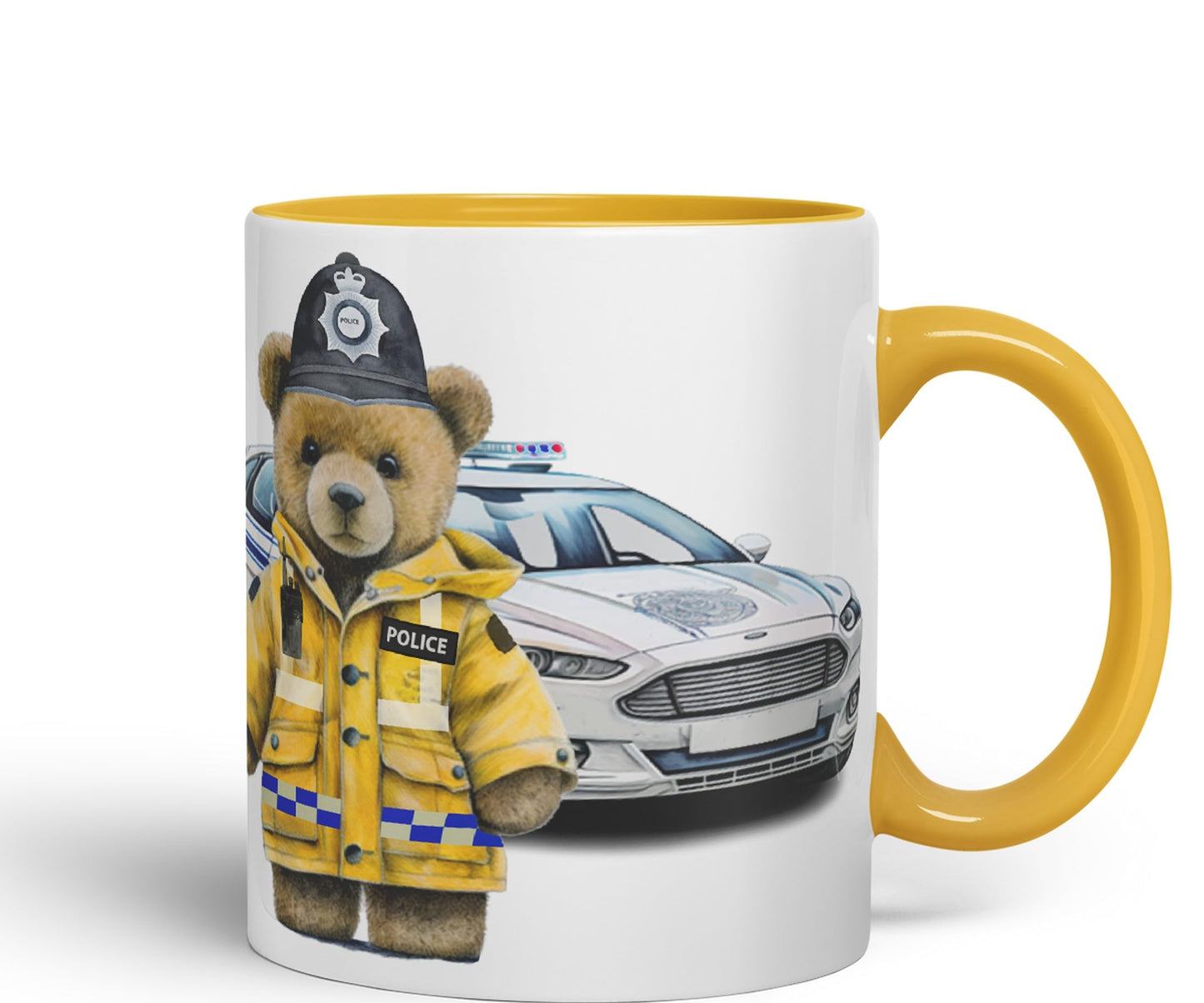 Vixar Teddy Bear Policeman Police Themed Ceramic Mug Coloured Mug Cup Gift Birthday Work Office Tea Coffee