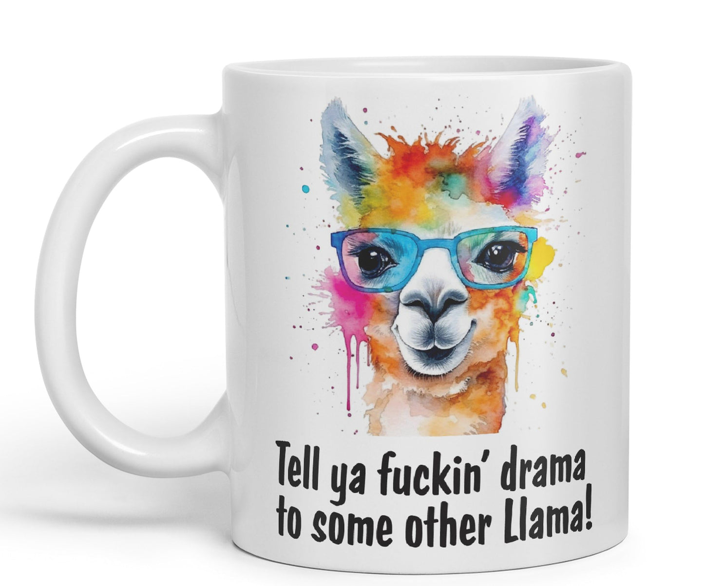 Tell ya fu.. Drama to Some Other Llama! Joke Sarcastic Ceramic Coloured Mug Cup for Tea Coffee Hot Brew 330ml 11Oz Joke