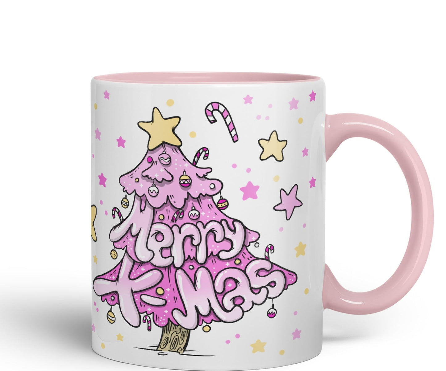 Vixar Christmas, Xmas Designs Tree Presents Coloured Ceramic Mug Cup Gift 330ml 11oz Work Office Tea Coffee Gift (CH3)