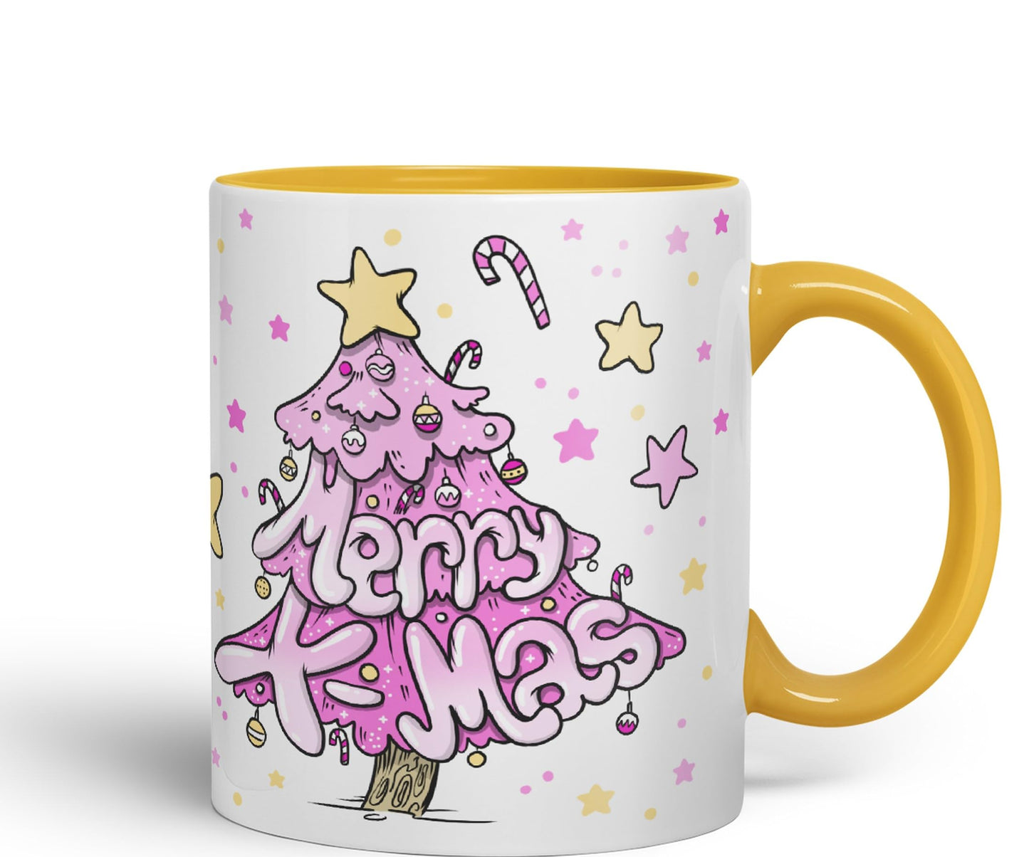 Vixar Christmas, Xmas Designs Tree Presents Coloured Ceramic Mug Cup Gift 330ml 11oz Work Office Tea Coffee Gift (CH3)