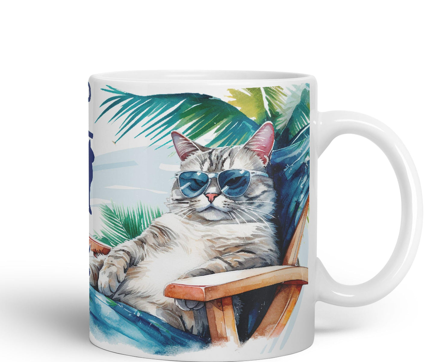 Vixar Cat Lover I Work Hard so My cat can Have a Better Life Coloured Ceramic Mug Cup Gift 330ml 11oz Work Office Tea Coffee