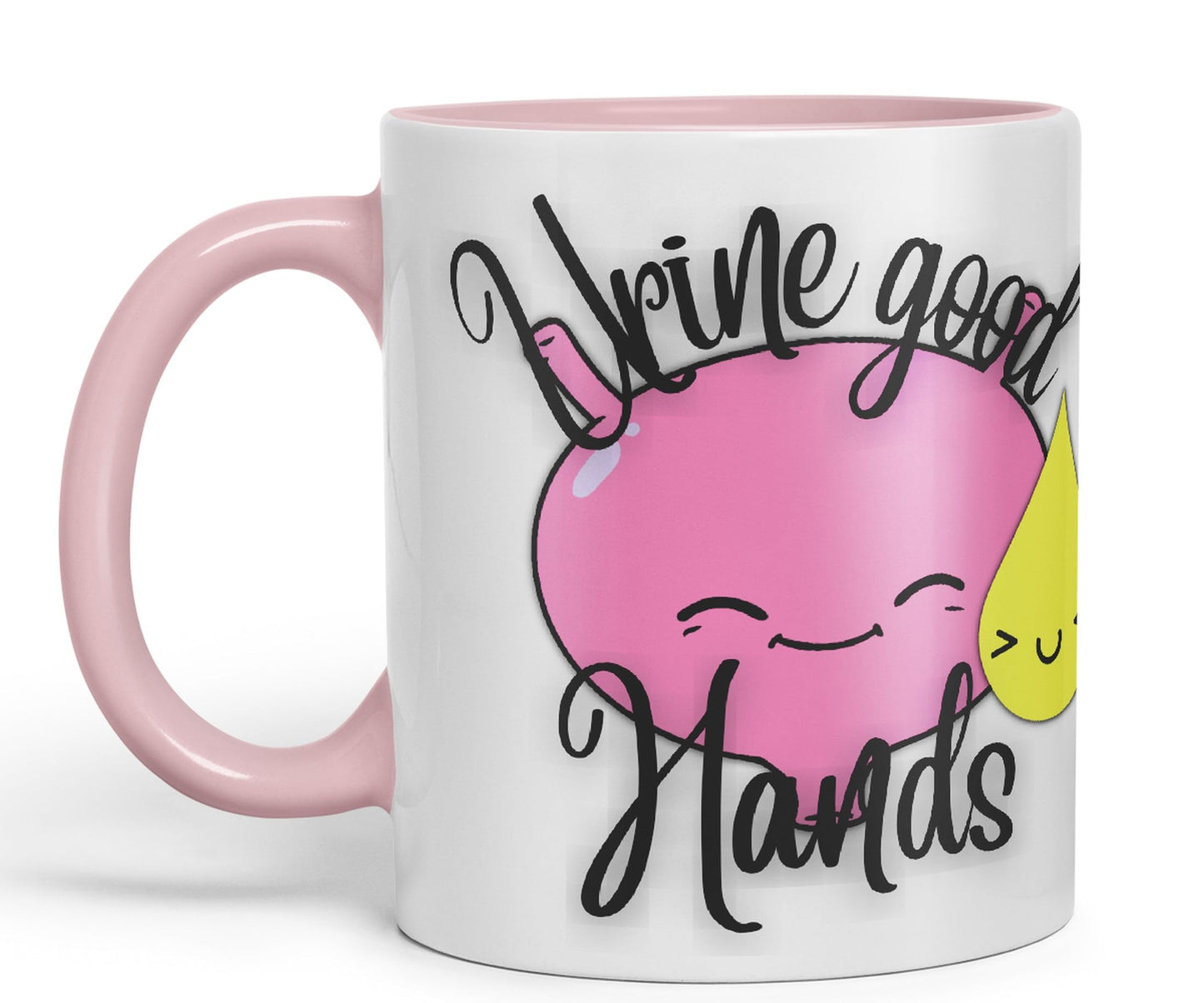 Vixar Anatomy Pun Humor Urine Good Hands Coloured Ceramic 330 ml Mug Cup Gift Birthday Work Office Tea Coffee
