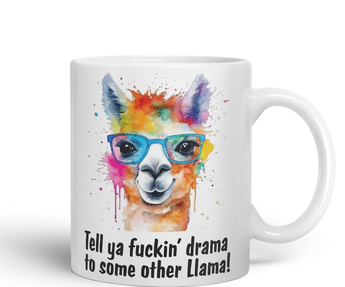 Tell ya fu.. Drama to Some Other Llama! Joke Sarcastic Ceramic Coloured Mug Cup for Tea Coffee Hot Brew 330ml 11Oz Joke