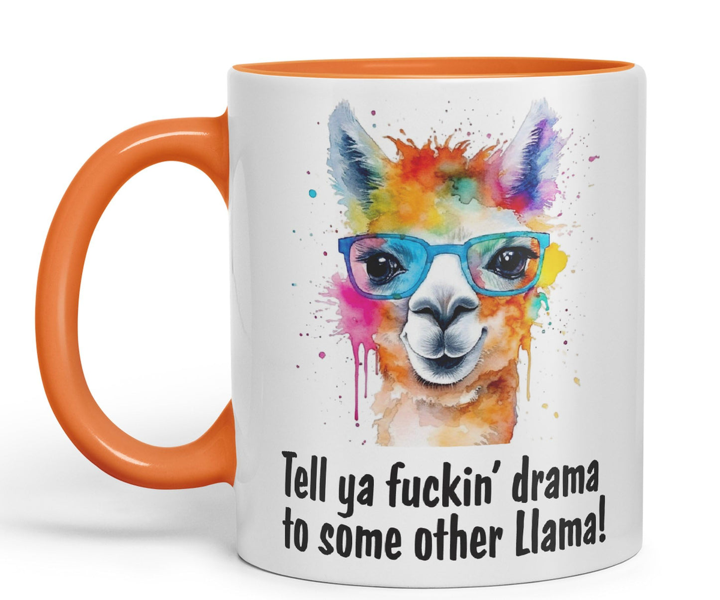 Tell ya fu.. Drama to Some Other Llama! Joke Sarcastic Ceramic Coloured Mug Cup for Tea Coffee Hot Brew 330ml 11Oz Joke