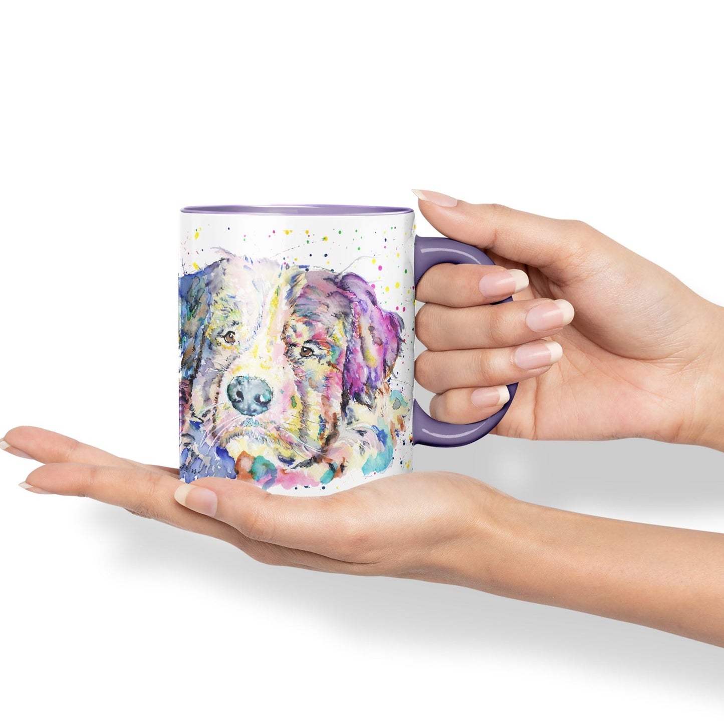 Bernese Mountain Dog Pet animals Watercolour Ceramic Coloured Mug Cup for Tea Coffee Hot brew 330ml 11Oz Gift