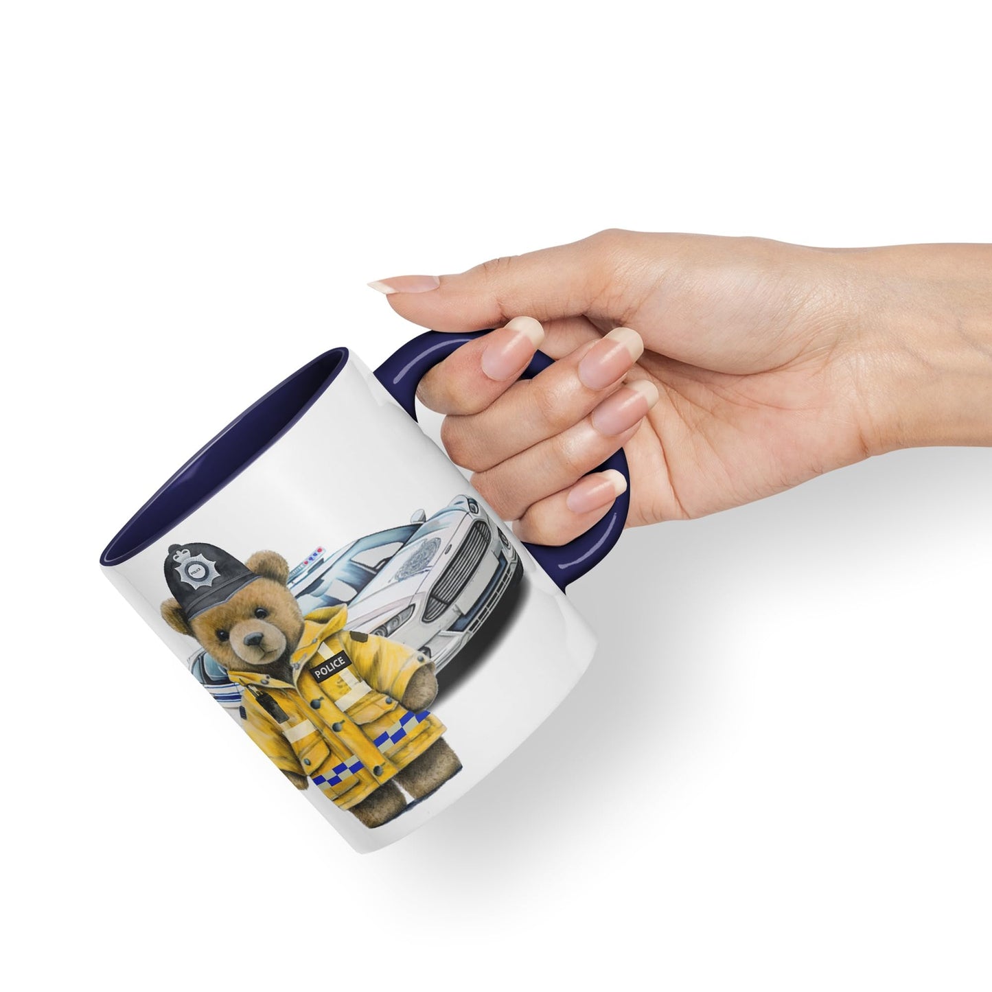 Vixar Teddy Bear Policeman Police Themed Ceramic Mug Coloured Mug Cup Gift Birthday Work Office Tea Coffee