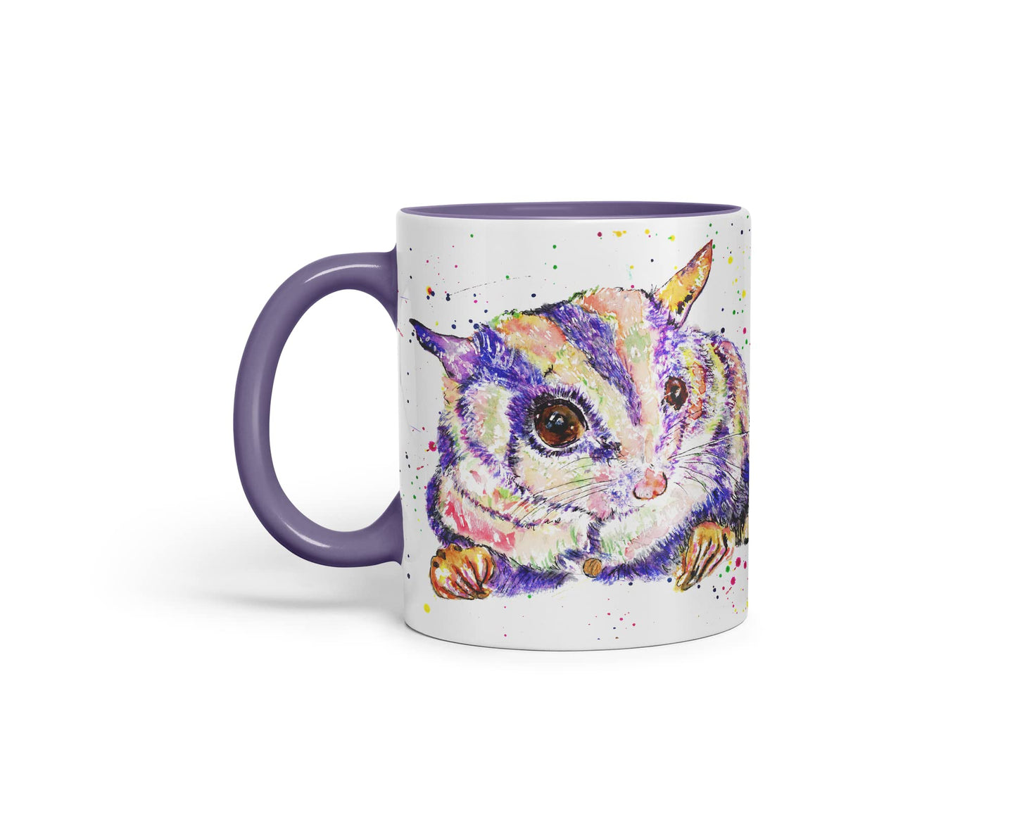 Vixar Sugar Glider Australian wildlifeanimals Watercolour Art Coloured Mug Cup Gift Birthday Work Office Tea Coffee