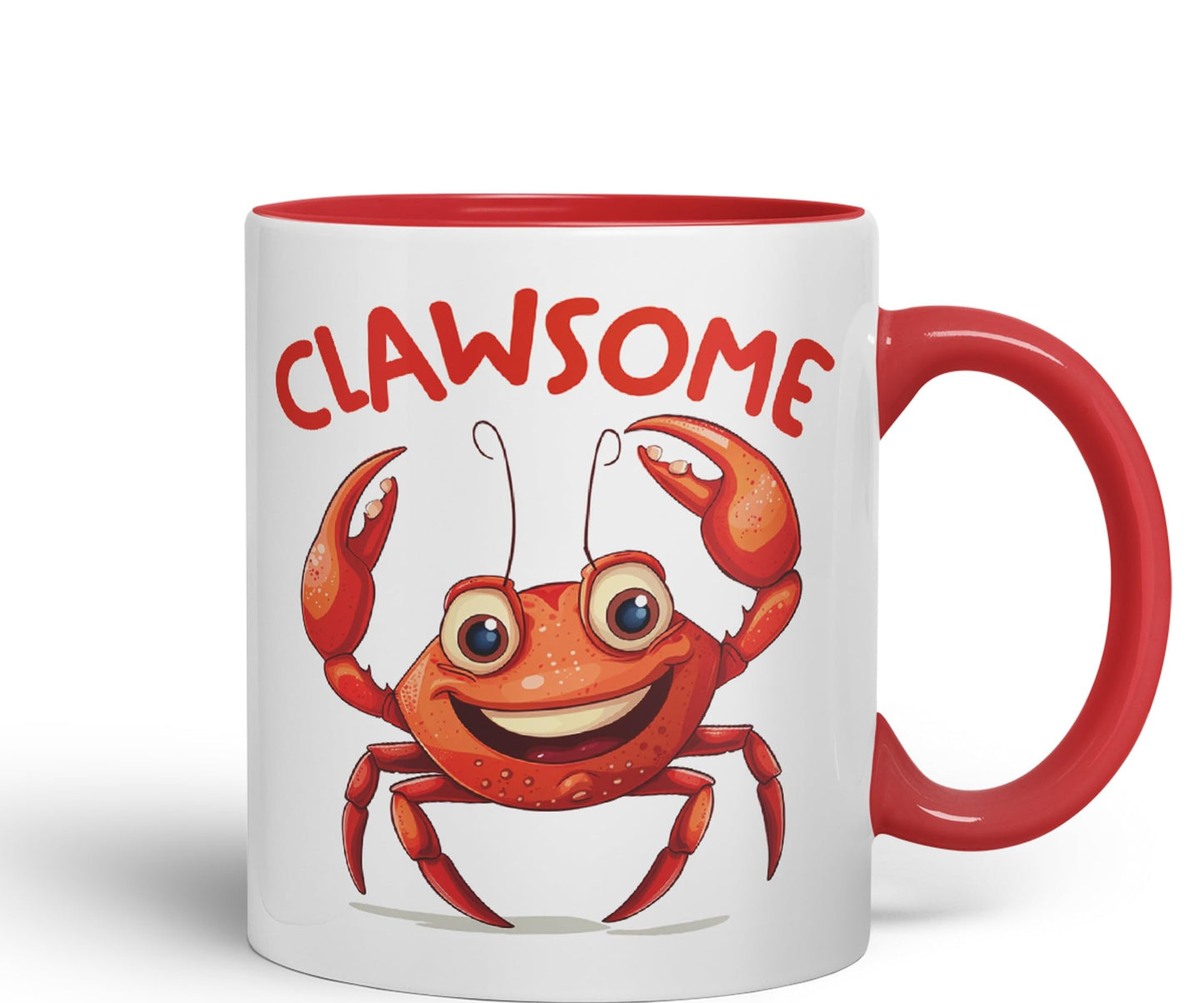 Clawsome Crab, Joke sarkasm Sarcastic Ceramic Coloured Mug Cup for Tea Coffee Hot Brew 330ml 11Oz Gift