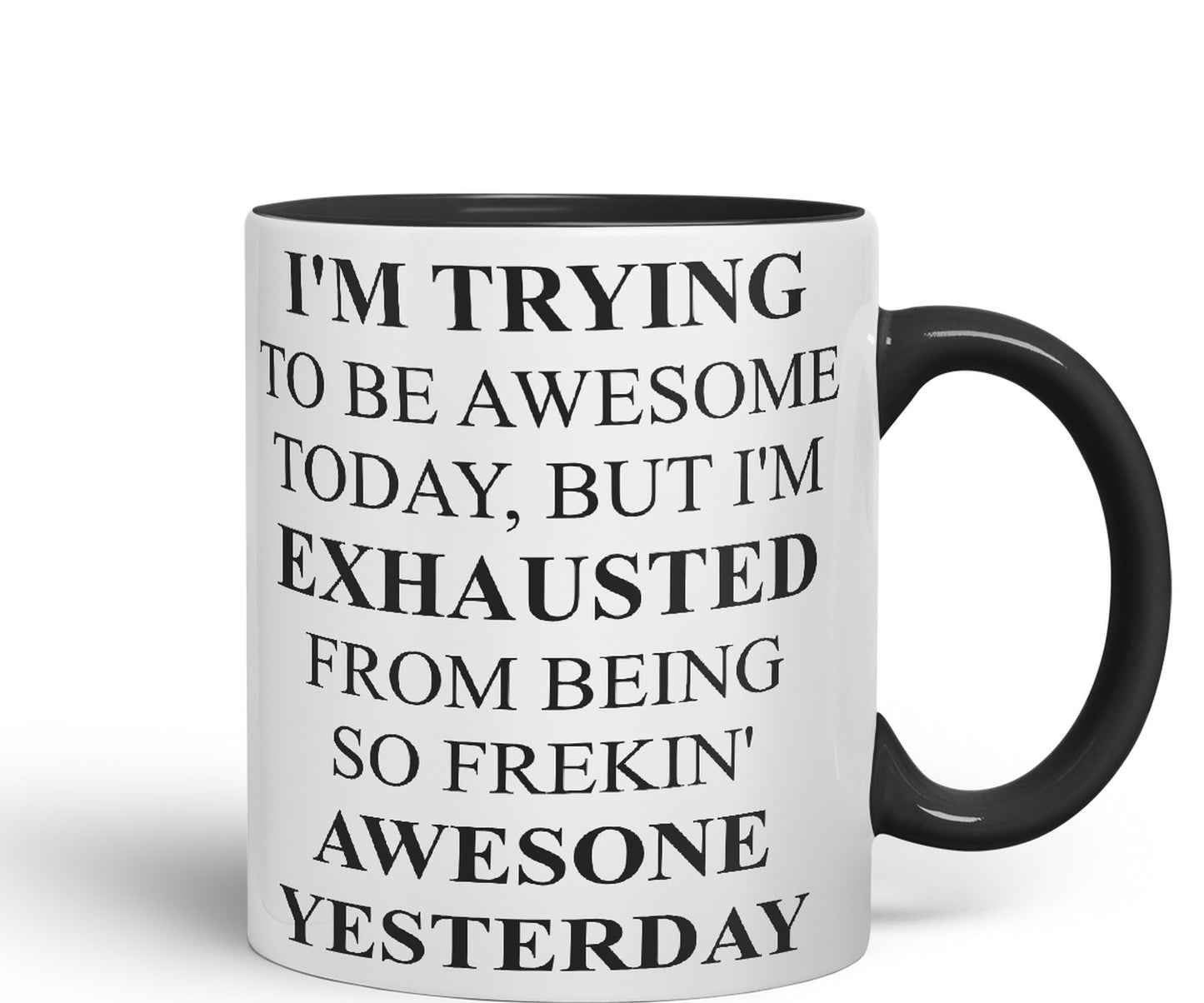 Vixar I'm Trying to be Awsome... Coloured Ceramic Mug Cup Gift 330ml 11oz Work Office Tea Coffee Valentines