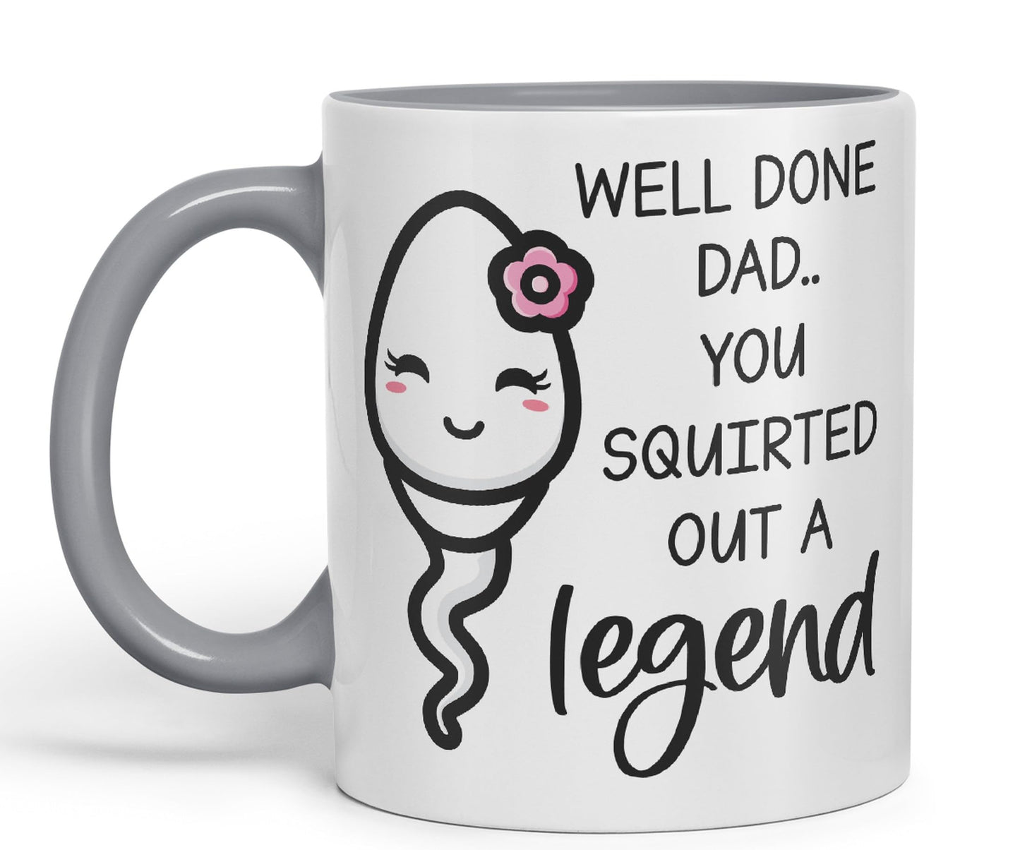Vixar Dads Little Girl Fathers Day Well Done Dad Ceramic Coloured Mug Cup Gift Tea Coffee Christmas Office Home Joke Sarcastic