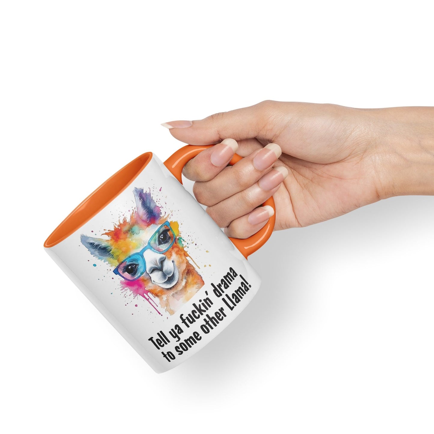 Tell ya fu.. Drama to Some Other Llama! Joke Sarcastic Ceramic Coloured Mug Cup for Tea Coffee Hot Brew 330ml 11Oz Joke