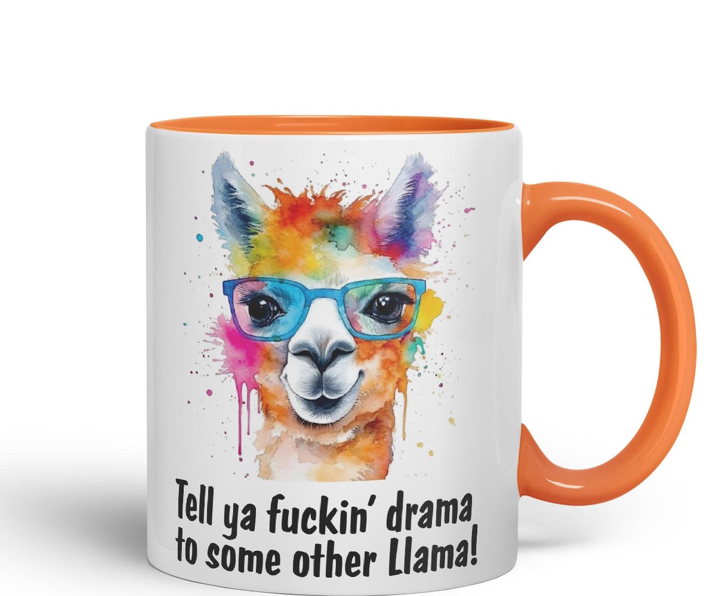 Tell ya fu.. Drama to Some Other Llama! Joke Sarcastic Ceramic Coloured Mug Cup for Tea Coffee Hot Brew 330ml 11Oz Joke