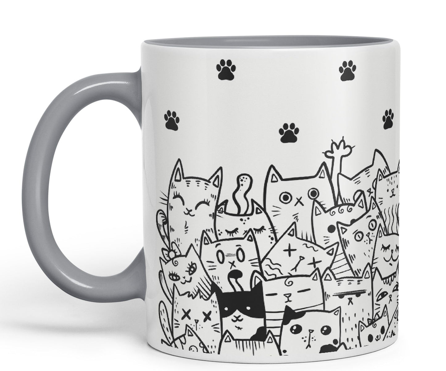 Vixar Cats mom dad Paws cat Lovers Coloured Ceramic Mug Cup Gift 330ml 11oz Work Office Tea Coffee
