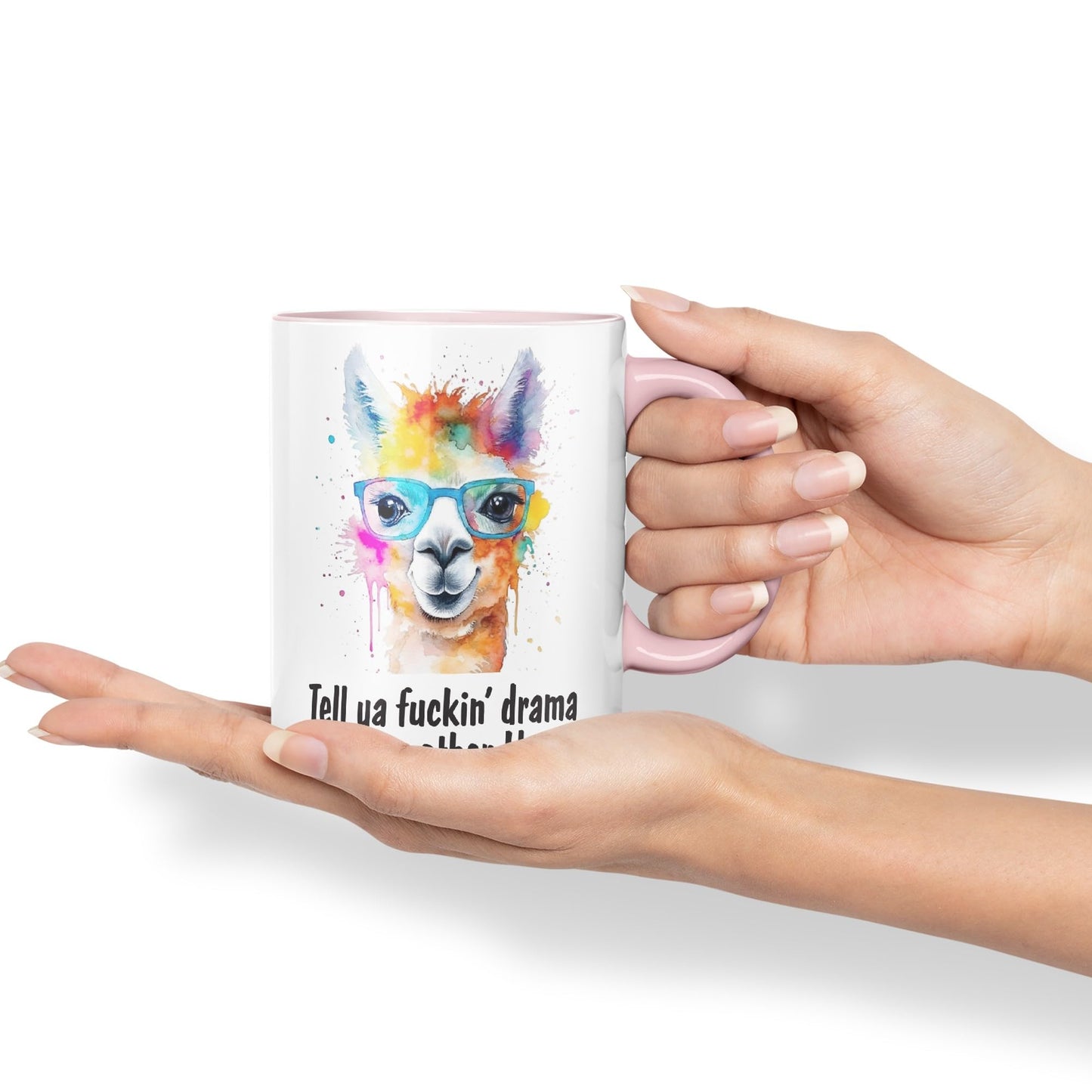 Tell ya fu.. Drama to Some Other Llama! Joke Sarcastic Ceramic Coloured Mug Cup for Tea Coffee Hot Brew 330ml 11Oz Joke