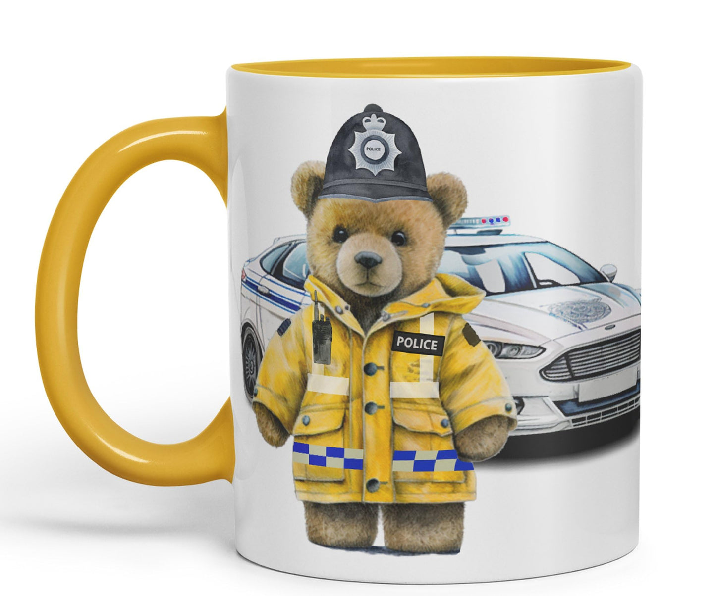 Vixar Teddy Bear Policeman Police Themed Ceramic Mug Coloured Mug Cup Gift Birthday Work Office Tea Coffee