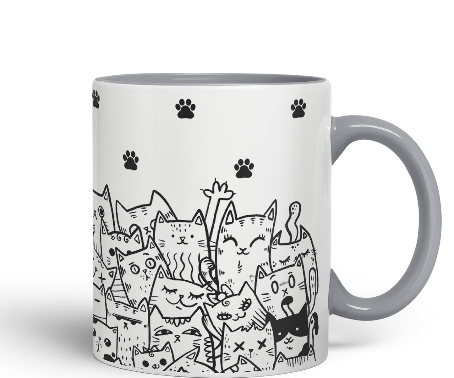 Vixar Cats mom dad Paws cat Lovers Coloured Ceramic Mug Cup Gift 330ml 11oz Work Office Tea Coffee