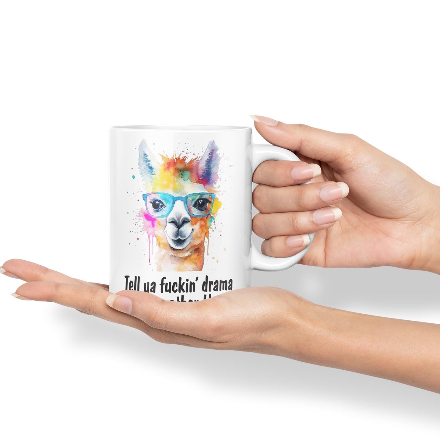 Tell ya fu.. Drama to Some Other Llama! Joke Sarcastic Ceramic Coloured Mug Cup for Tea Coffee Hot Brew 330ml 11Oz Joke