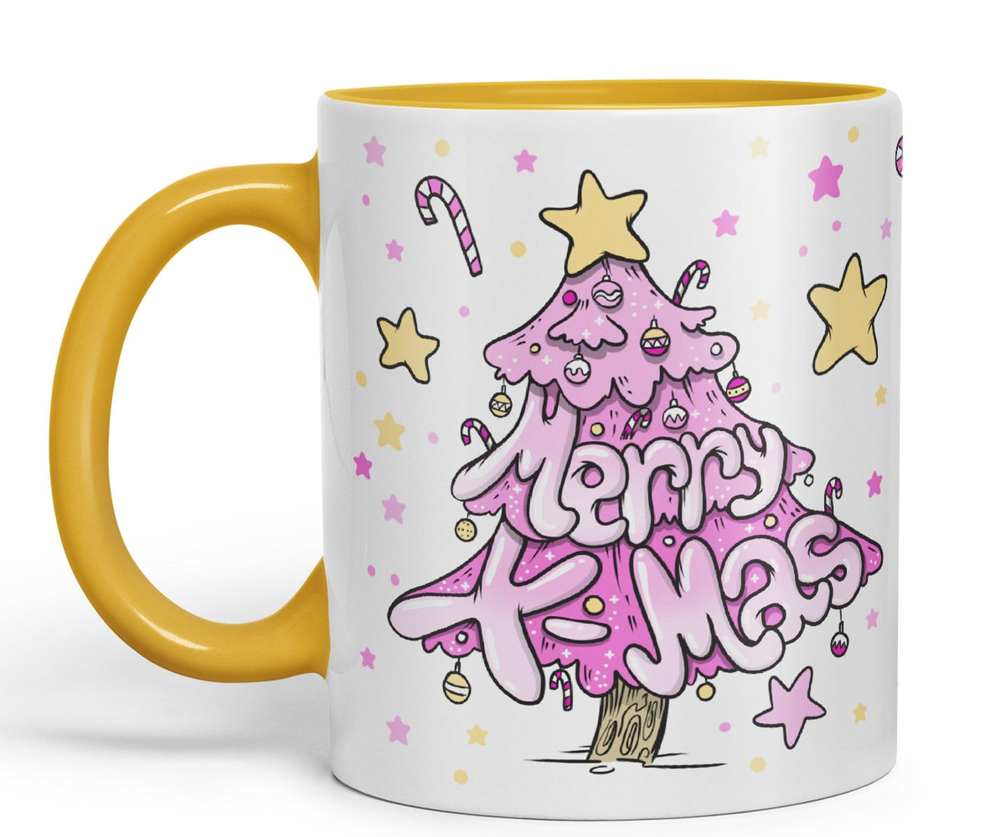 Vixar Christmas, Xmas Designs Tree Presents Coloured Ceramic Mug Cup Gift 330ml 11oz Work Office Tea Coffee Gift (CH3)