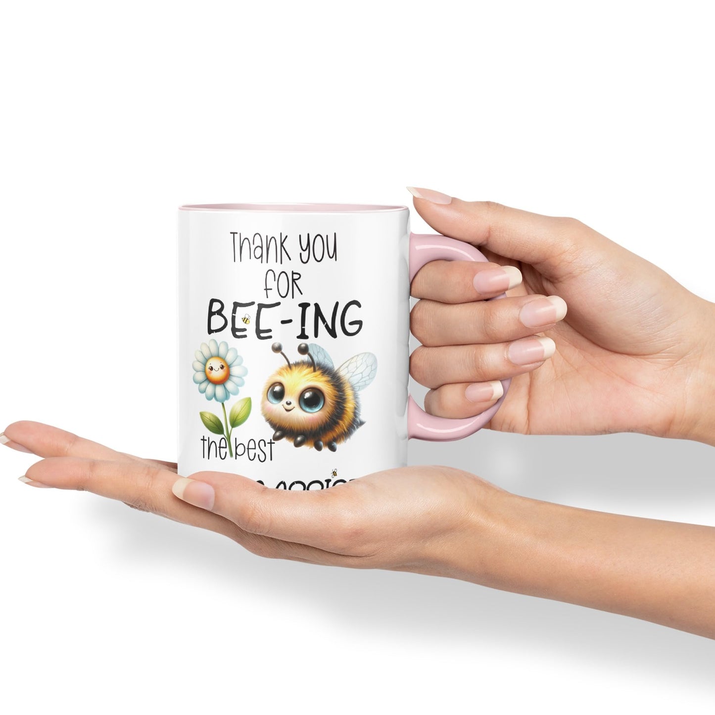 Teaching Assistant Thank You for Bee-ing The best teacher Ceramic Coloured Mug Cup for Tea Coffee Hot brew 330ml 11Oz