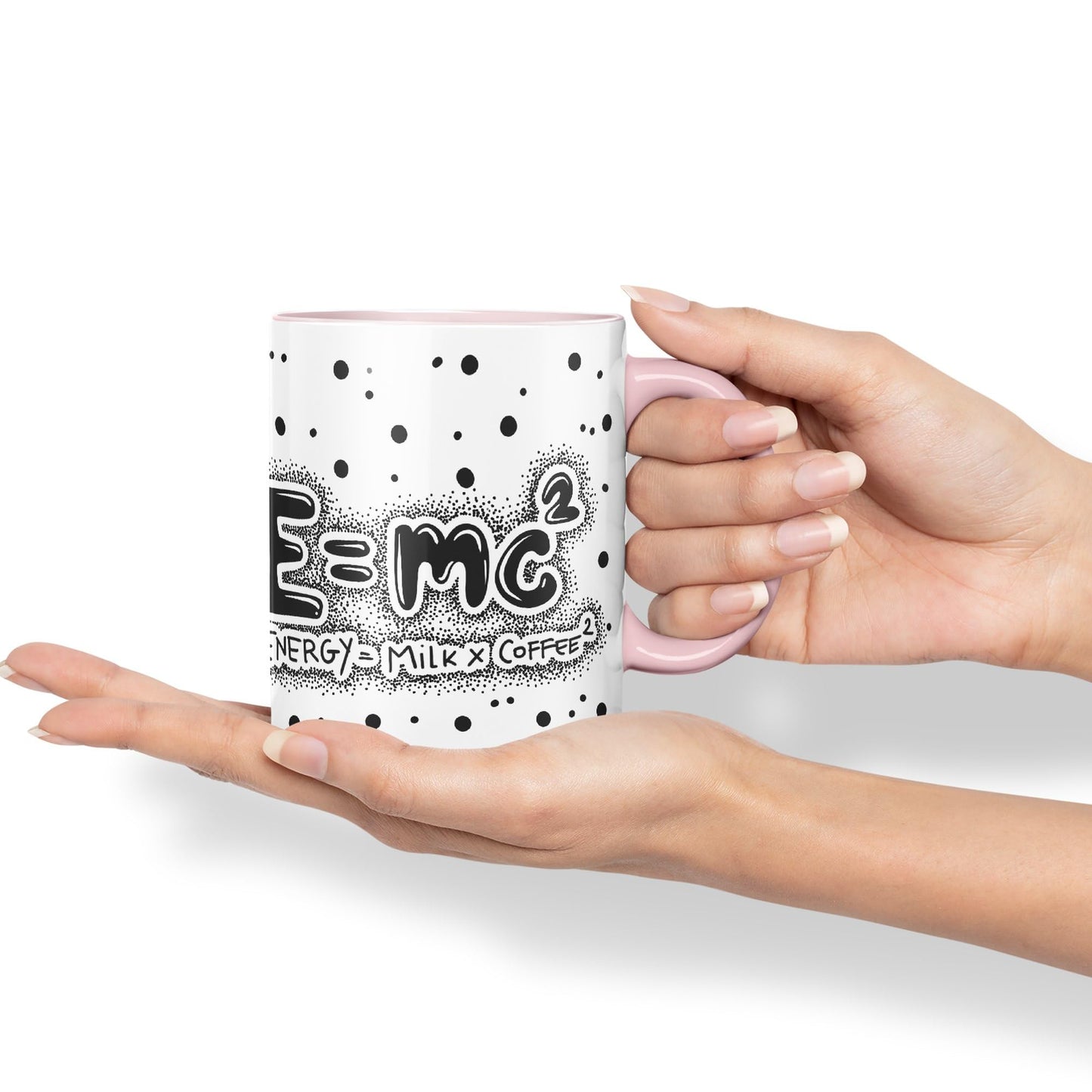 Vixar Energy Coffee Milk E-mc2 Joke Coloured Ceramic Mug Cup Gift 330ml 11oz Work Office Tea Coffee
