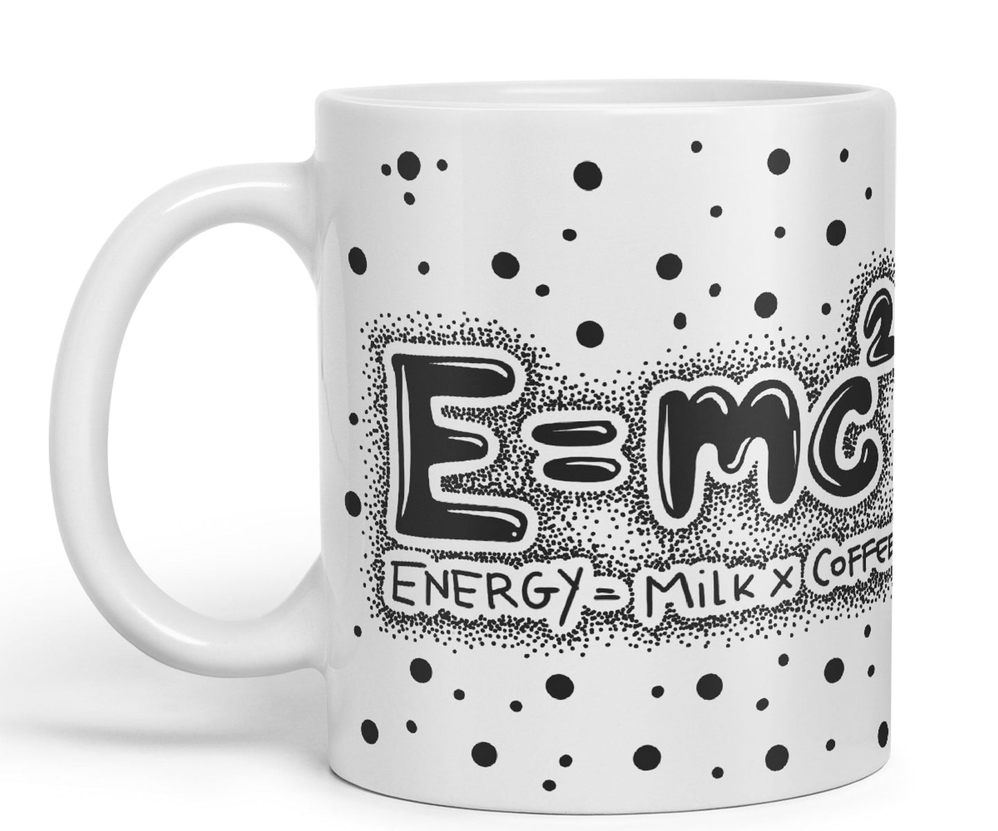 Vixar Energy Coffee Milk E-mc2 Joke Coloured Ceramic Mug Cup Gift 330ml 11oz Work Office Tea Coffee