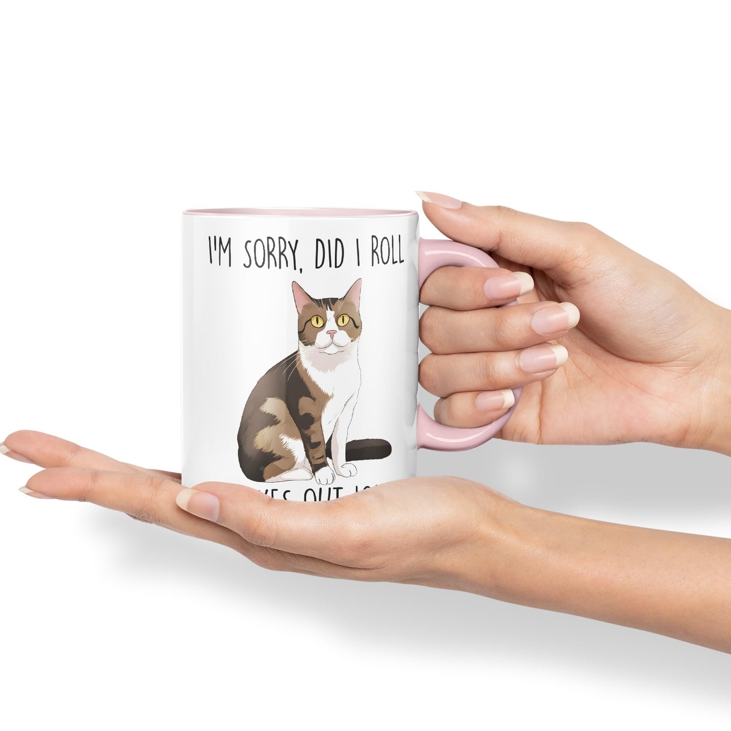 Vixar I'm Sorry, did I roll, My Eyes Out Loud? Cats Sarcastic Joke Ceramic Coloured Mug Cup for Tea Coffee Hot Brew 330ml 11Oz
