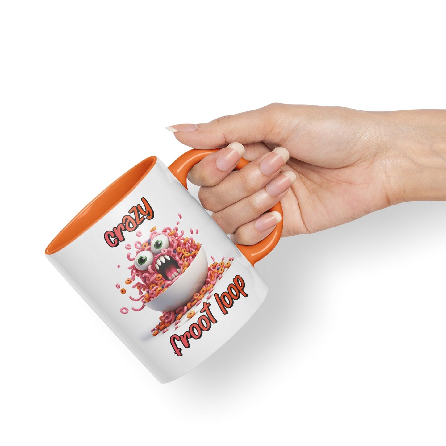 Crazy Froot Loop breakfest Joke sarkasm Sarcastic Ceramic Coloured Mug Cup for Tea Coffee Hot Brew 330ml 11Oz Gift