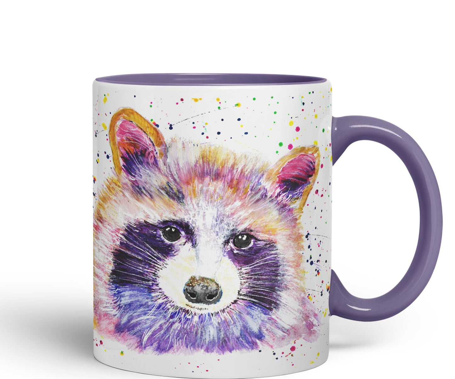 Racoon animals Watercolour Ceramic Coloured Mug Cup for Tea Coffee Hot brew 330ml 11Oz Gift