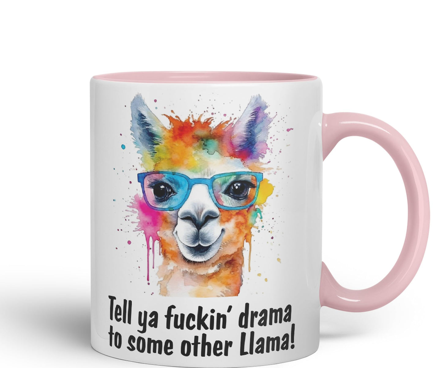 Tell ya fu.. Drama to Some Other Llama! Joke Sarcastic Ceramic Coloured Mug Cup for Tea Coffee Hot Brew 330ml 11Oz Joke