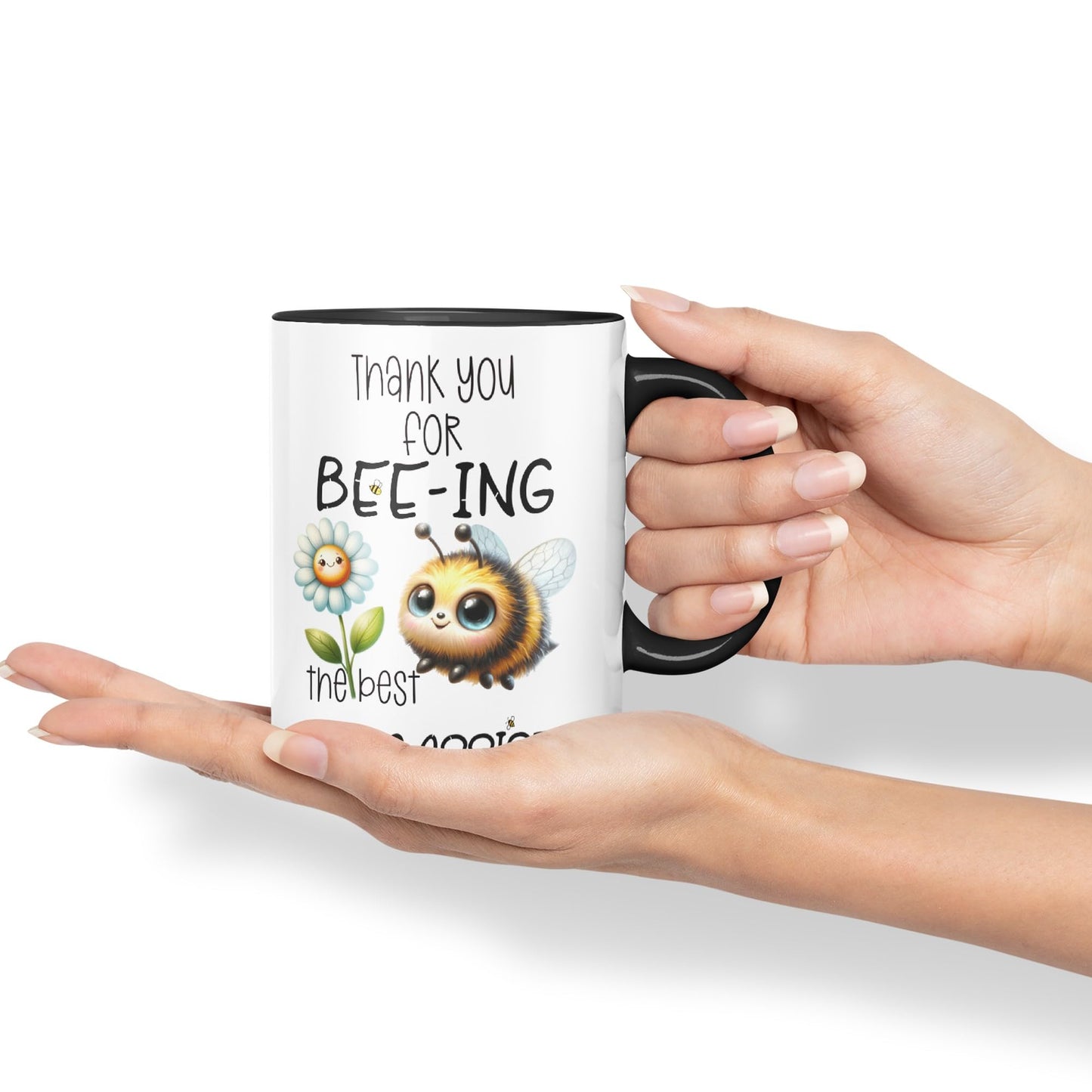 Teaching Assistant Thank You for Bee-ing The best teacher Ceramic Coloured Mug Cup for Tea Coffee Hot brew 330ml 11Oz
