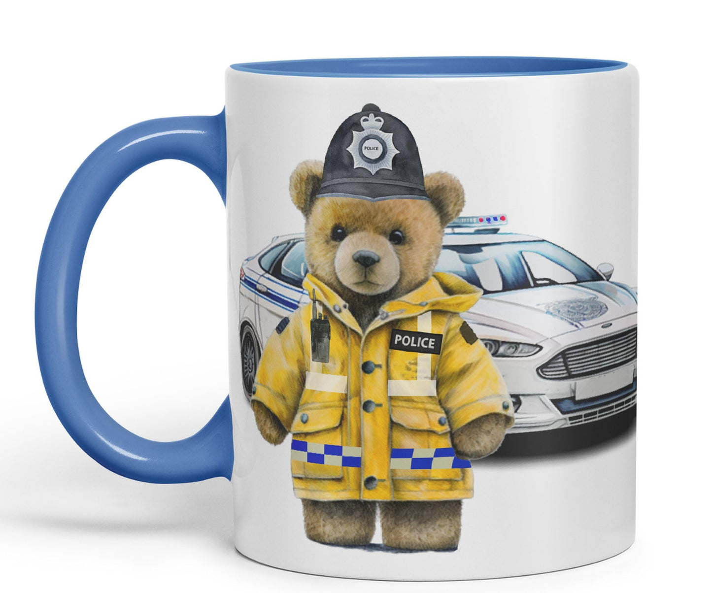 Vixar Teddy Bear Policeman Police Themed Ceramic Mug Coloured Mug Cup Gift Birthday Work Office Tea Coffee