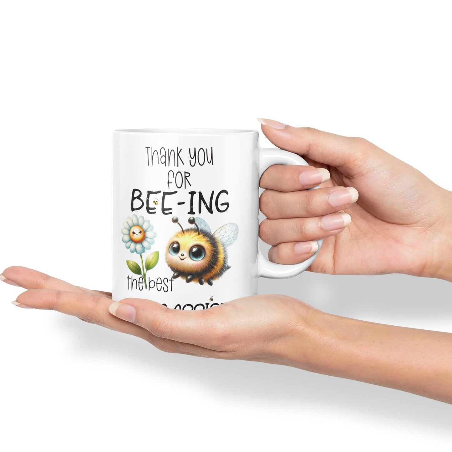 Teaching Assistant Thank You for Bee-ing The best teacher Ceramic Coloured Mug Cup for Tea Coffee Hot brew 330ml 11Oz