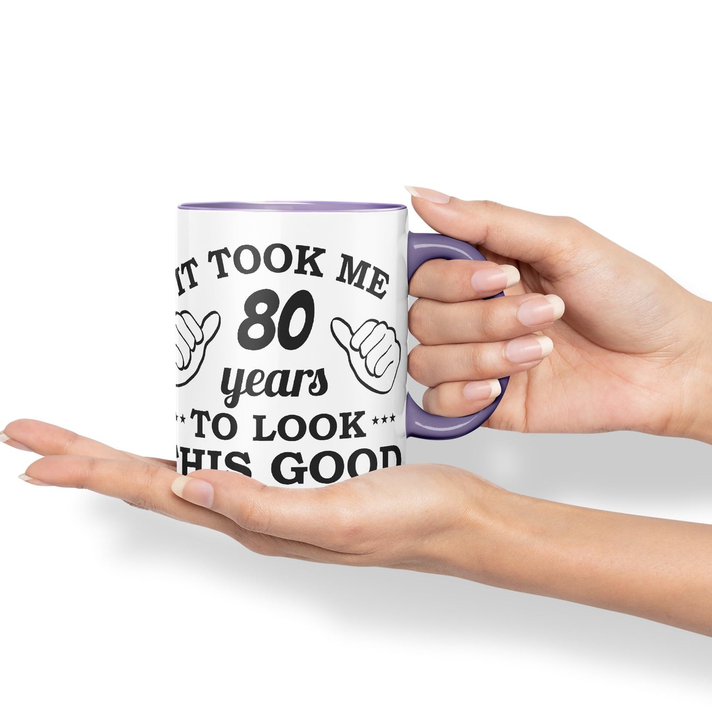 Vixar It Took me 80 Years to Look This Good Happy Birthday Ceramic Coloured Mug Cup Gift Coffee Tea