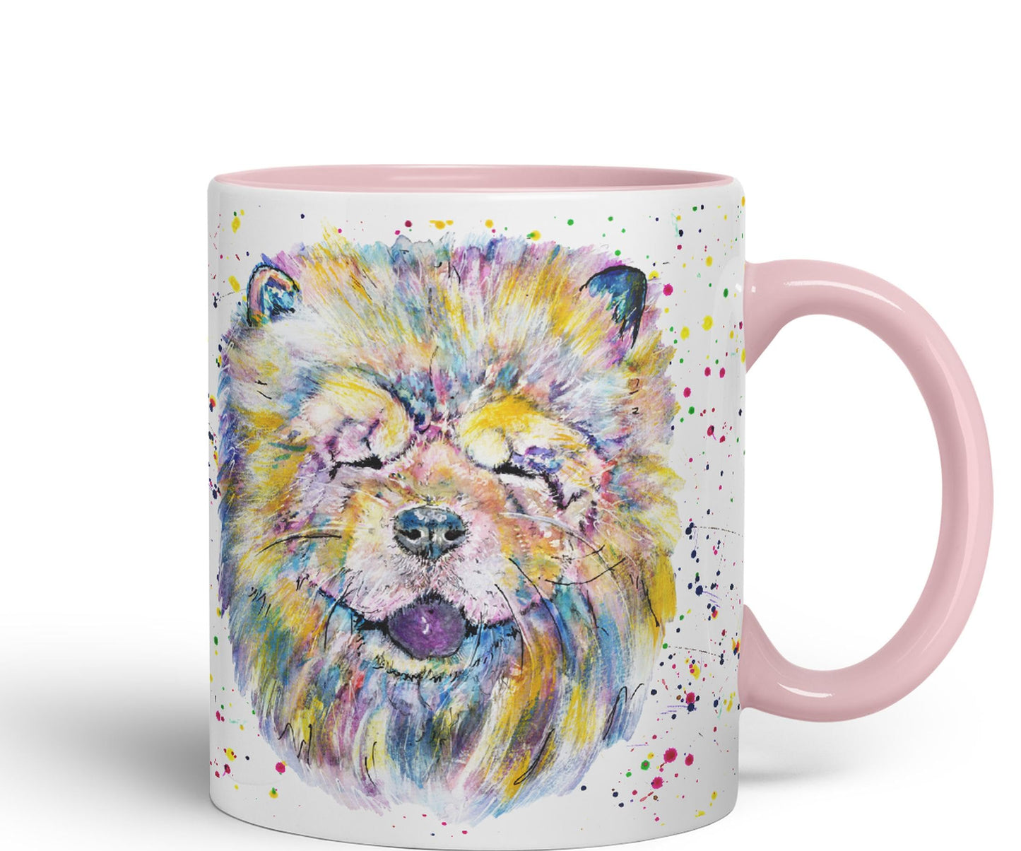 Vixar Chow Chow Wrinkly Chinese Dog Pet Animals Watercolour Art Coloured 330 ml Mug Cup Gift Birthday Work Office Tea Coffee
