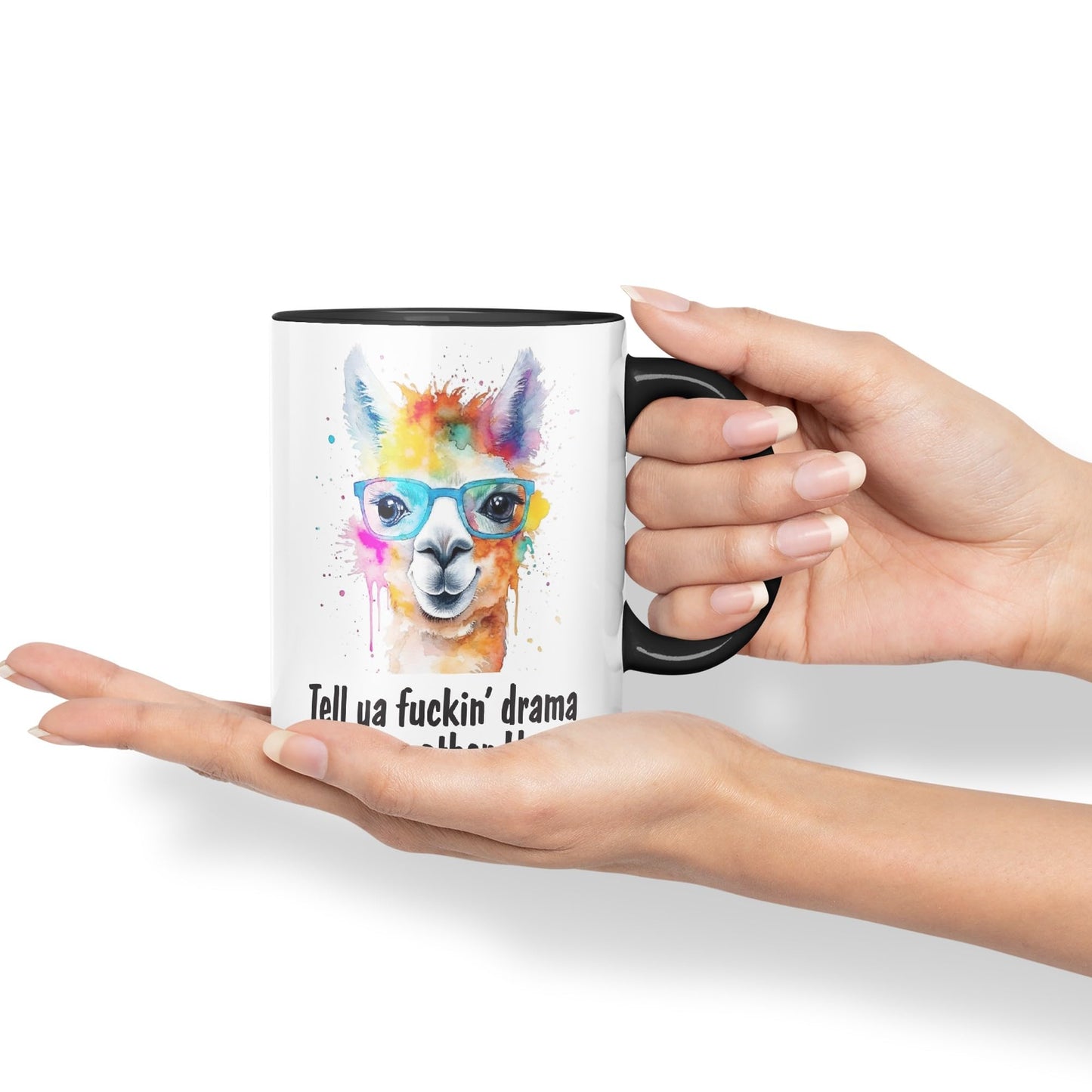 Tell ya fu.. Drama to Some Other Llama! Joke Sarcastic Ceramic Coloured Mug Cup for Tea Coffee Hot Brew 330ml 11Oz Joke