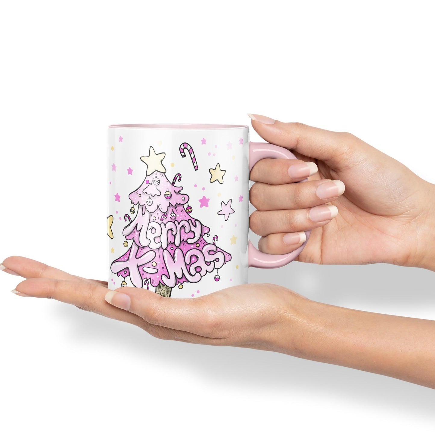 Vixar Christmas, Xmas Designs Tree Presents Coloured Ceramic Mug Cup Gift 330ml 11oz Work Office Tea Coffee Gift (CH3)