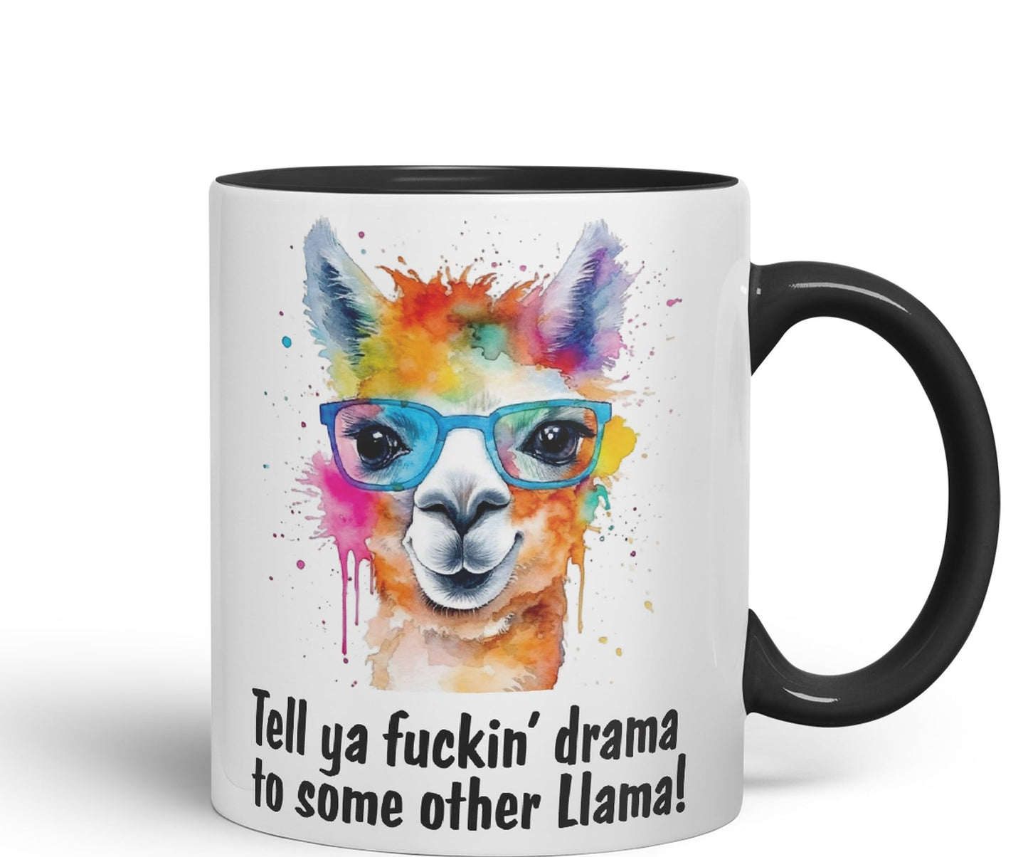 Tell ya fu.. Drama to Some Other Llama! Joke Sarcastic Ceramic Coloured Mug Cup for Tea Coffee Hot Brew 330ml 11Oz Joke
