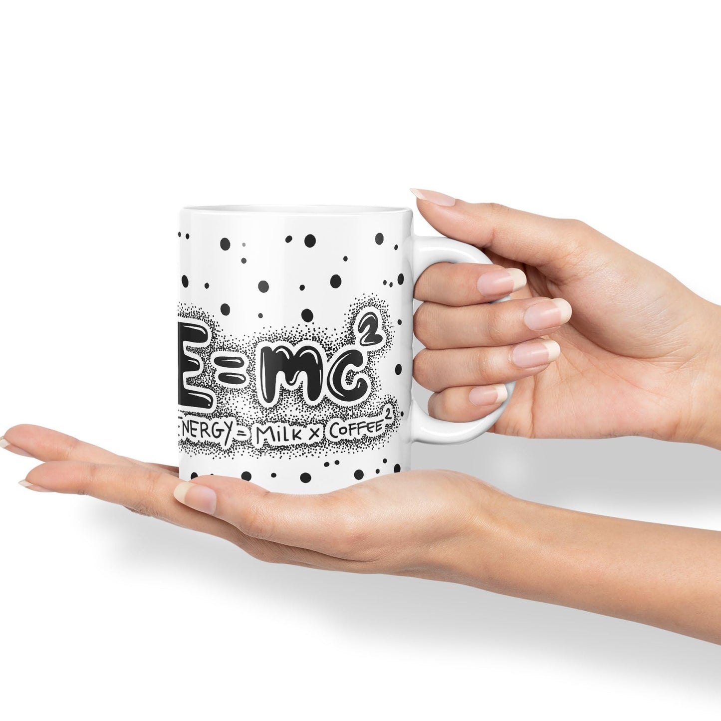 Vixar Energy Coffee Milk E-mc2 Joke Coloured Ceramic Mug Cup Gift 330ml 11oz Work Office Tea Coffee