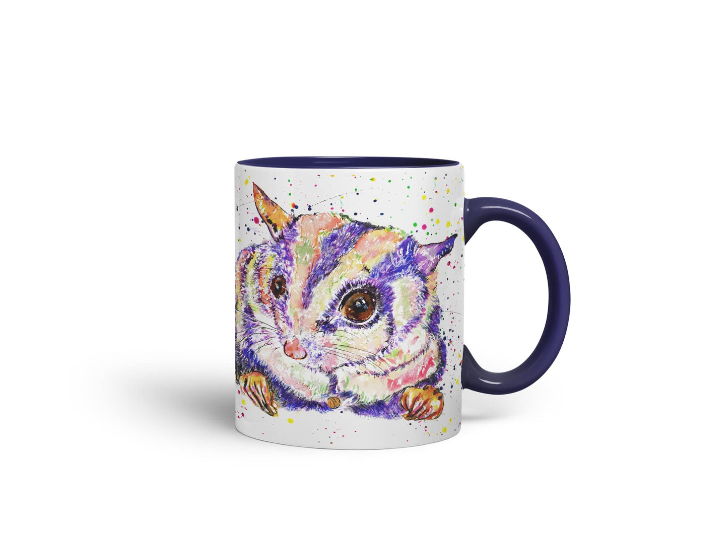 Vixar Sugar Glider Australian wildlifeanimals Watercolour Art Coloured Mug Cup Gift Birthday Work Office Tea Coffee