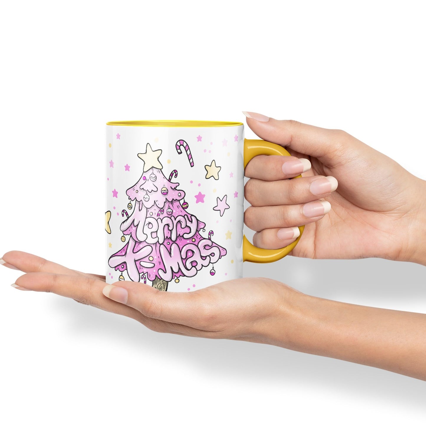 Vixar Christmas, Xmas Designs Tree Presents Coloured Ceramic Mug Cup Gift 330ml 11oz Work Office Tea Coffee Gift (CH3)