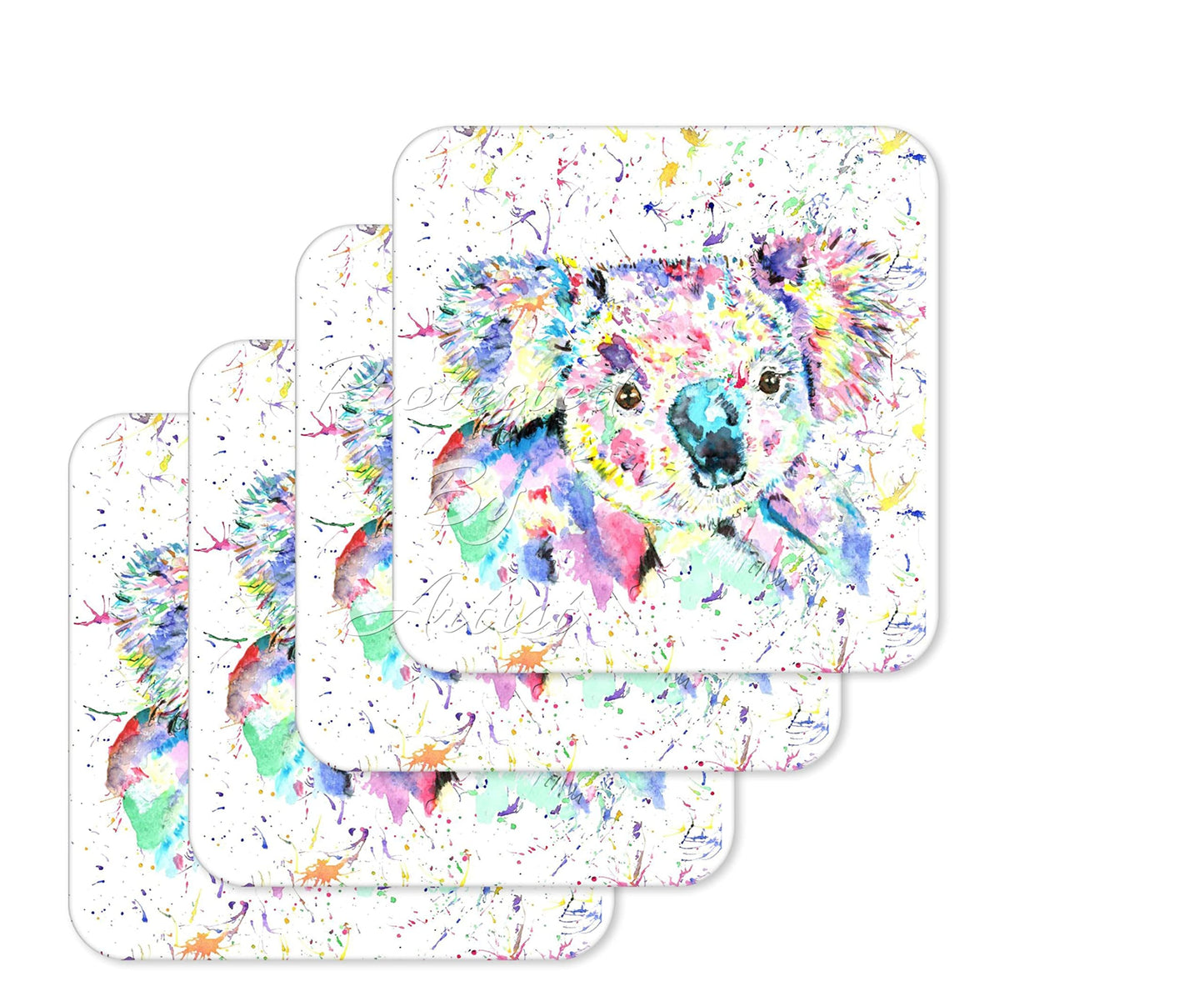 Coaster Koala Wildlife Animals Coasters Watercolour Art Gift Work Office Dining Tea coffee