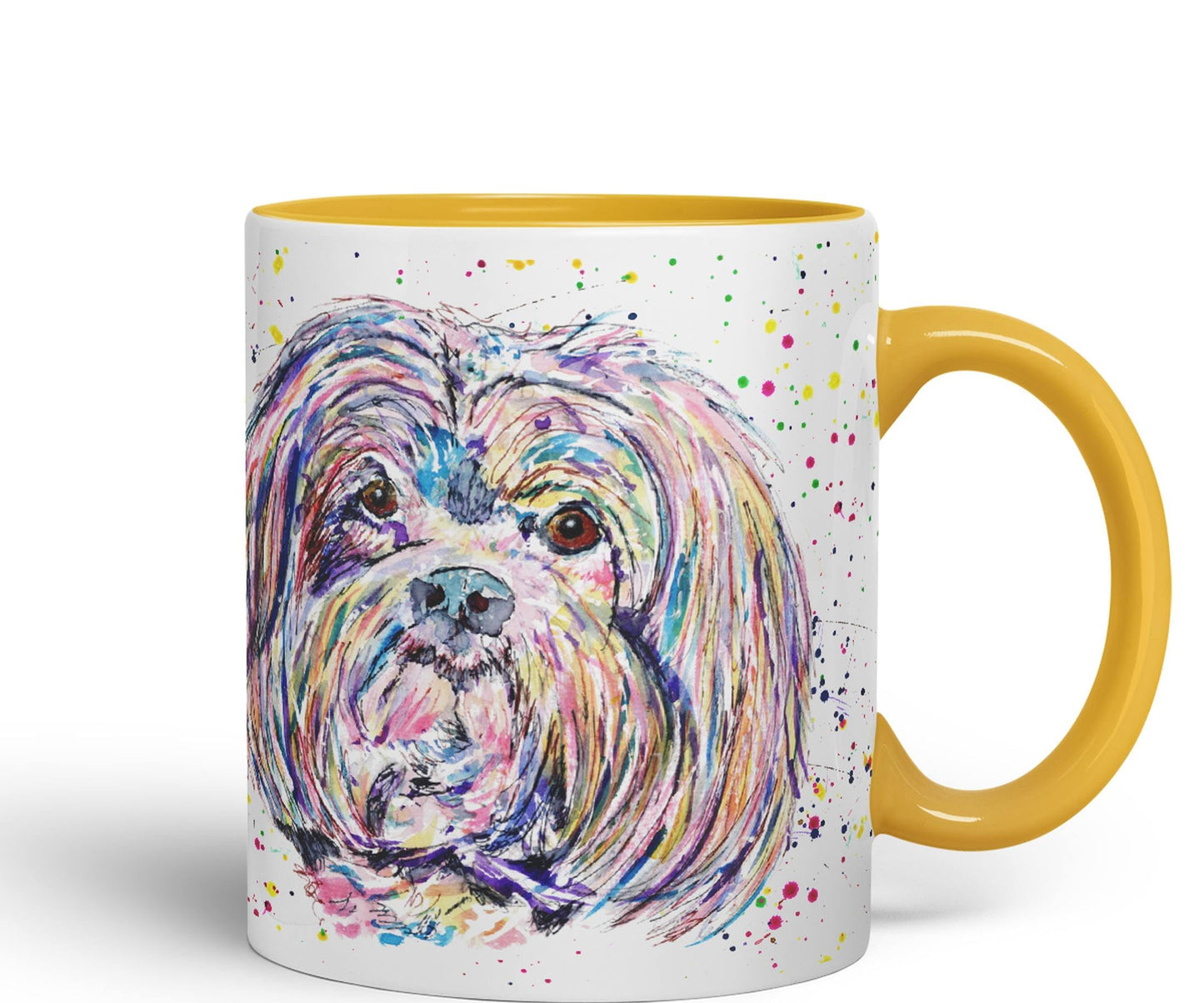 Vixar Maltese Dog Pet Watercolour Art Coloured 330 ml Mug Cup Gift Birthday Work Office Tea Coffee