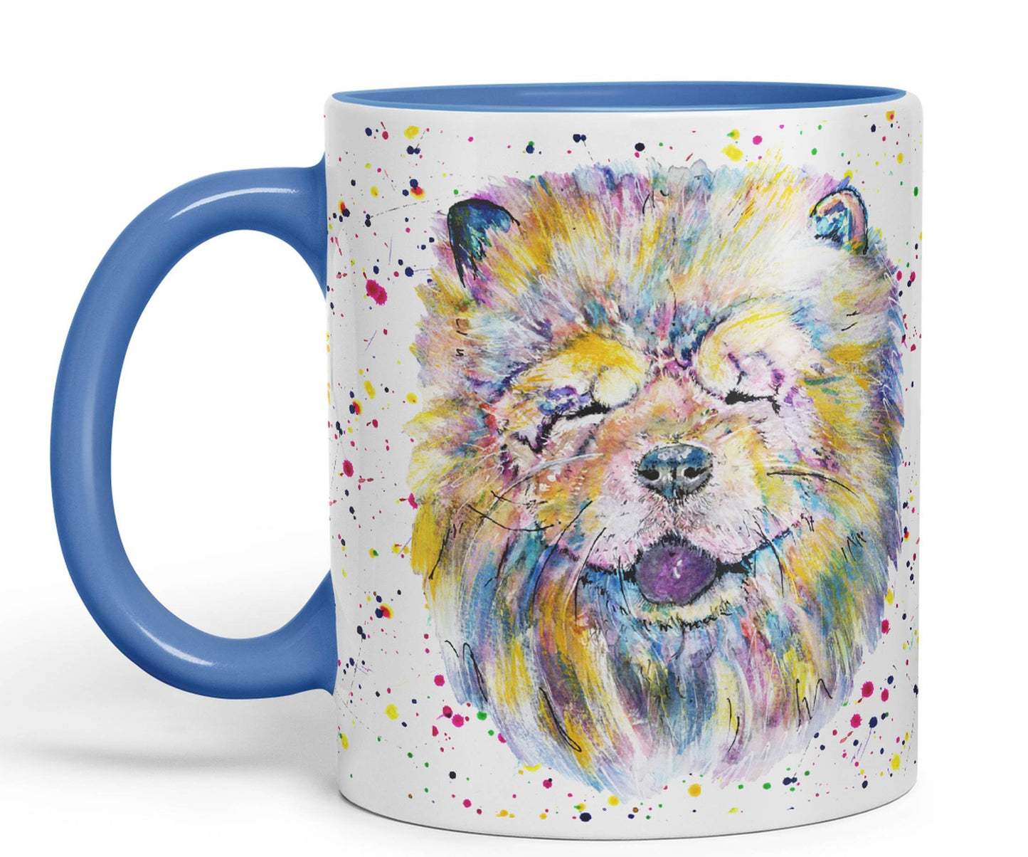 Vixar Chow Chow Wrinkly Chinese Dog Pet Animals Watercolour Art Coloured 330 ml Mug Cup Gift Birthday Work Office Tea Coffee