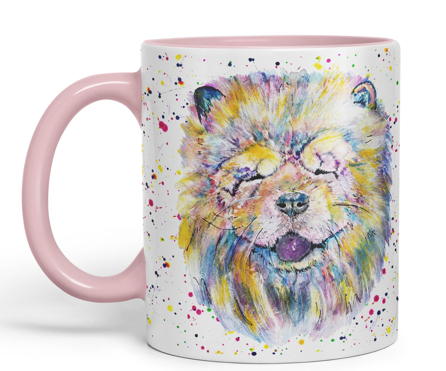 Vixar Chow Chow Wrinkly Chinese Dog Pet Animals Watercolour Art Coloured 330 ml Mug Cup Gift Birthday Work Office Tea Coffee