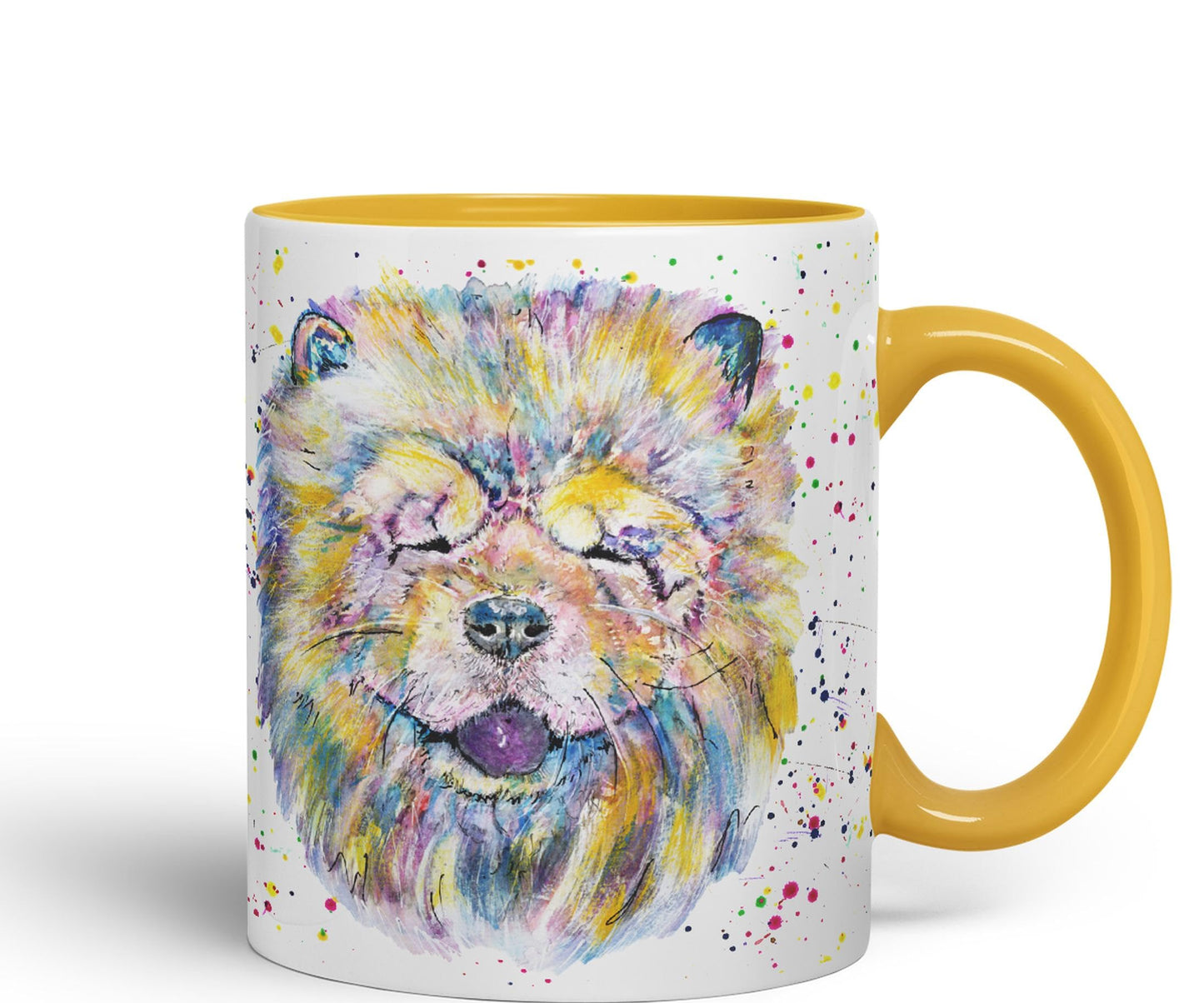 Vixar Chow Chow Wrinkly Chinese Dog Pet Animals Watercolour Art Coloured 330 ml Mug Cup Gift Birthday Work Office Tea Coffee