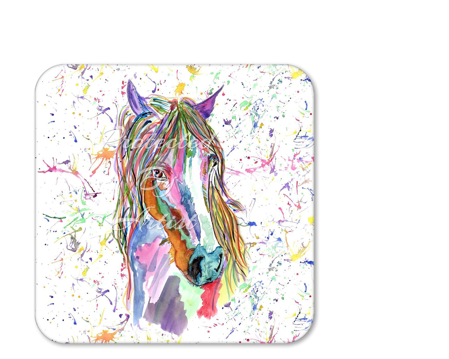 Coaster Horse Farm Animals Coasters Watercolour Art Gift Work Office Dining Tea coffee