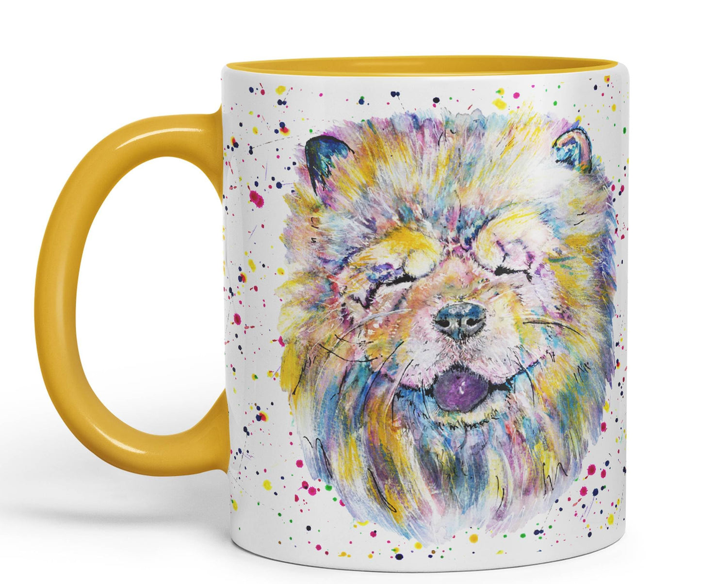 Vixar Chow Chow Wrinkly Chinese Dog Pet Animals Watercolour Art Coloured 330 ml Mug Cup Gift Birthday Work Office Tea Coffee